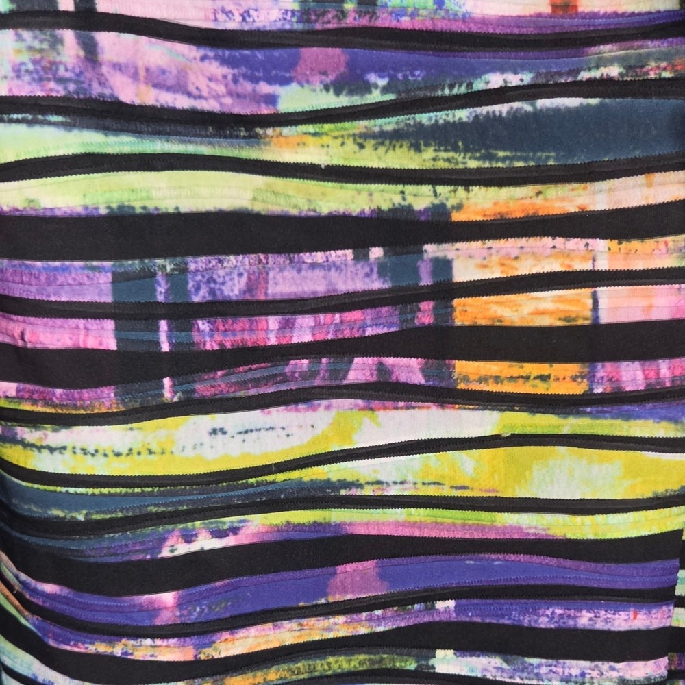 Joseph Ribkoff Abstract Stripe Jacket Open Front Textured Career Artwear 16 - Picture 6 of 7